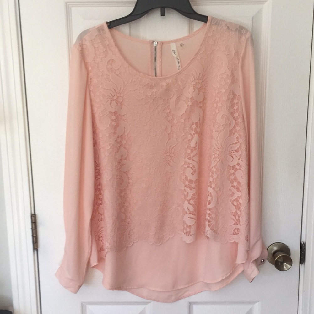 NY Collection Blush Pink Blouse NWOT - Picture 1 of 5